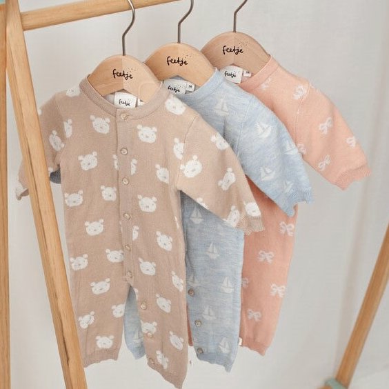 THE KNITS - Organic Cotton Blend Jacquard Sailboat Coverall