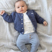 BLUE OCEAN	 - Organic Cotton Rib Jersey Pants