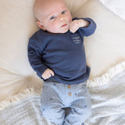 BLUE OCEAN	 - Organic Cotton Rib Jersey Pants