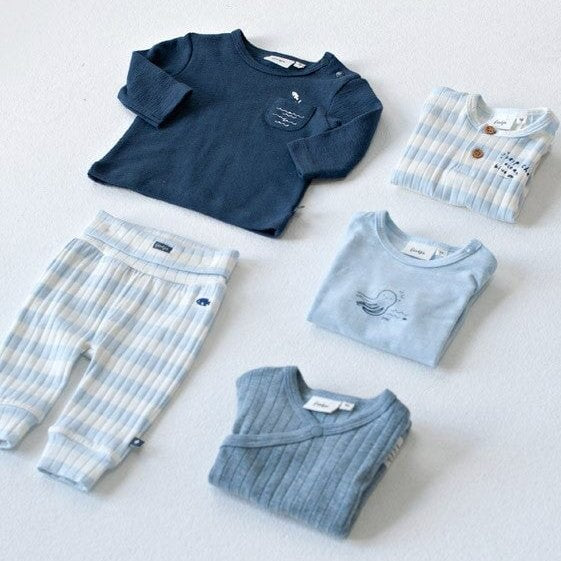 BLUE OCEAN	 - Organic Cotton Rib Jersey Pants