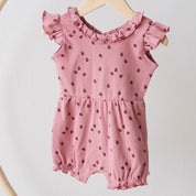 LADYBUG - Organic Cotton Rib Ajour Playsuit