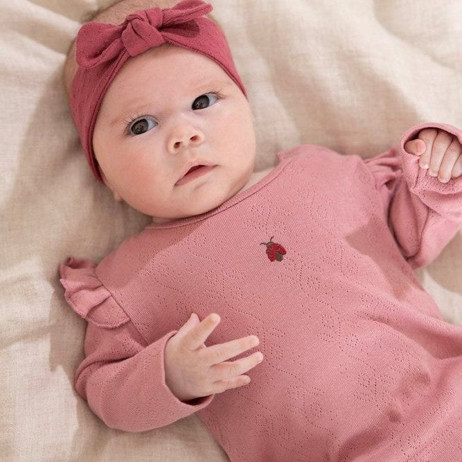 LADYBUG - Organic Cotton Rib Ajour Top