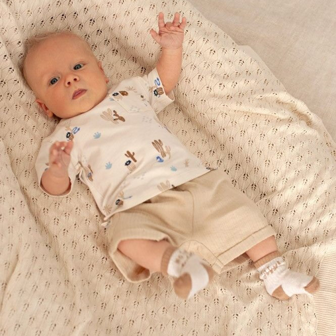 Sssiesta	- Organic Cotton Herringbone Knit Cargo Shorts