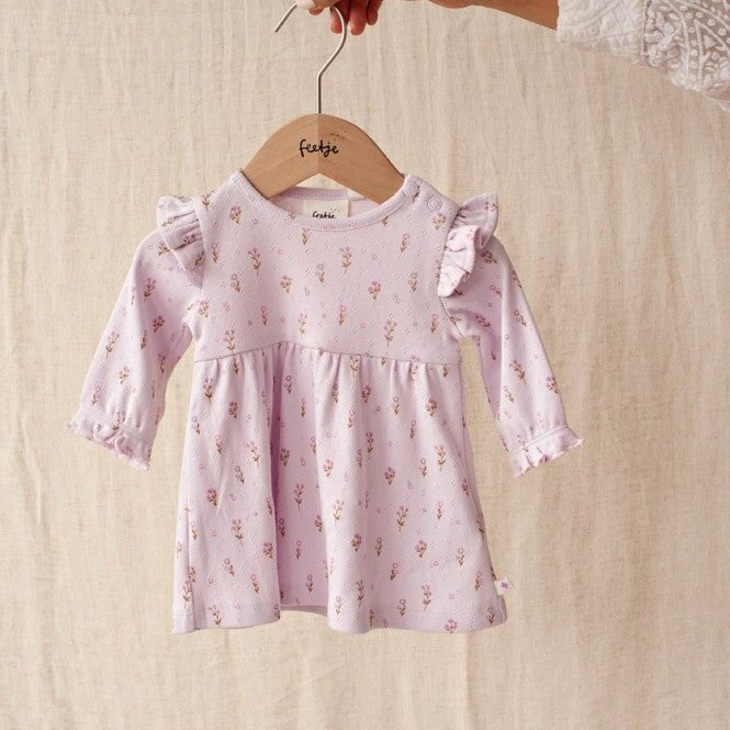 FLOWER RANCH - Pointelle Rib Ruffle Fashion Dress