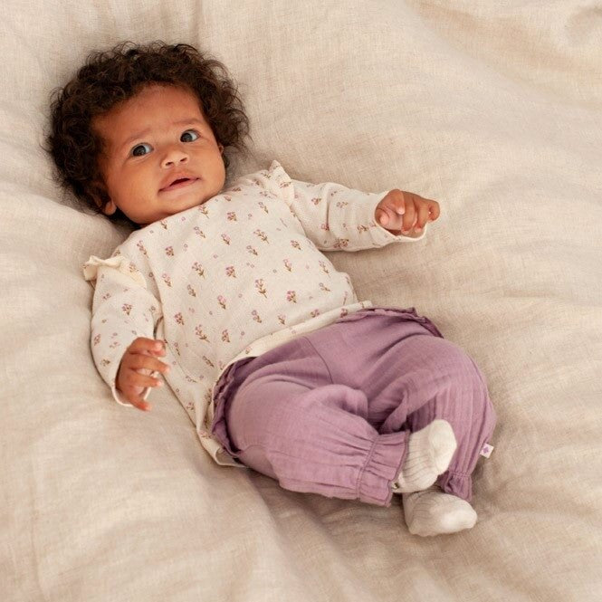 FLOWER RANCH -Mousseline Ruffle Fashion Pants