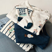 SEASIDE HAPPINESS - Organic Cotton Henley Fashion Top