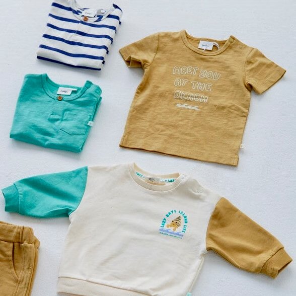 LAZY DAYS - Organic Cotton Slub "Meet You At The Beach" Fashion Top