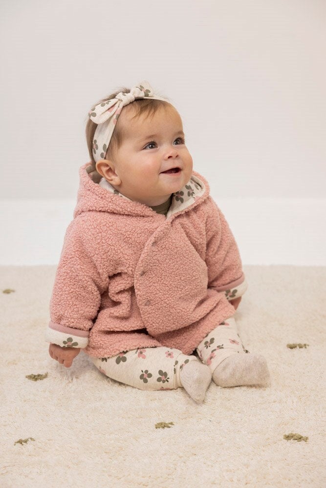 HARVEST OF LOVE Bouclé Teddy Jacket with Hood