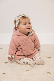 HARVEST OF LOVE Bouclé Teddy Jacket with Hood