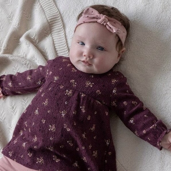 BLOOMING MEADOW - Peached Inside Jersey Allover Print Headband