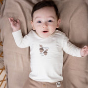 ACORN - Peached Inside Jersey “bonjour mon ami” Top