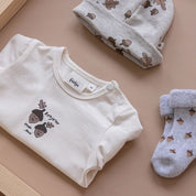 ACORN - Peached Inside Jersey “bonjour mon ami” Top