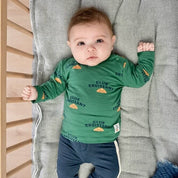 CLUB CROISSANT - Allover Print "Peached Inside" Jersey Top