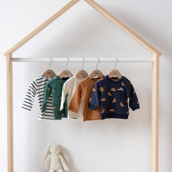 CLUB CROISSANT - Allover Print "Peached Inside" Jersey Top