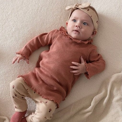 GROW YOUR OWN WAY - 4x2 Rib Drop Needle Velour Fashion Dress