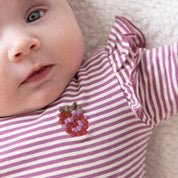 YOU'RE SO SWEET - Peached Inside Knit Jersey Embroidered Top