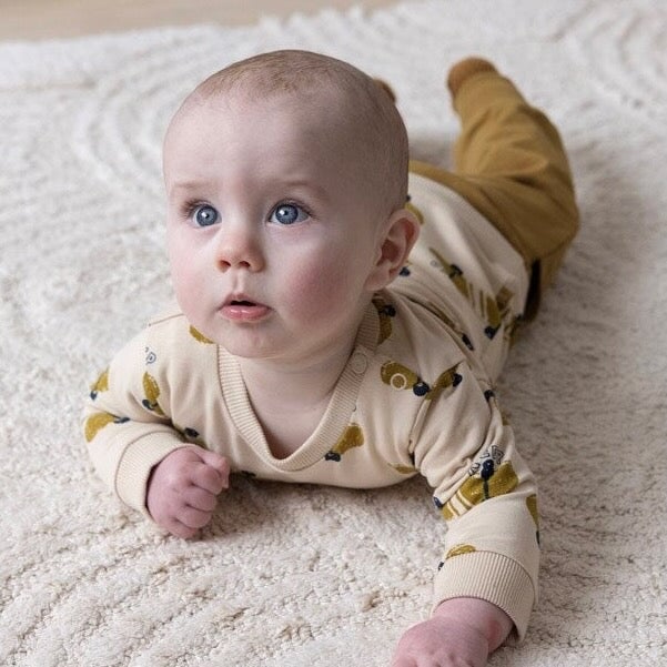 KEEP ROLLING - Peached Inside Slub French Terry Sweat Top