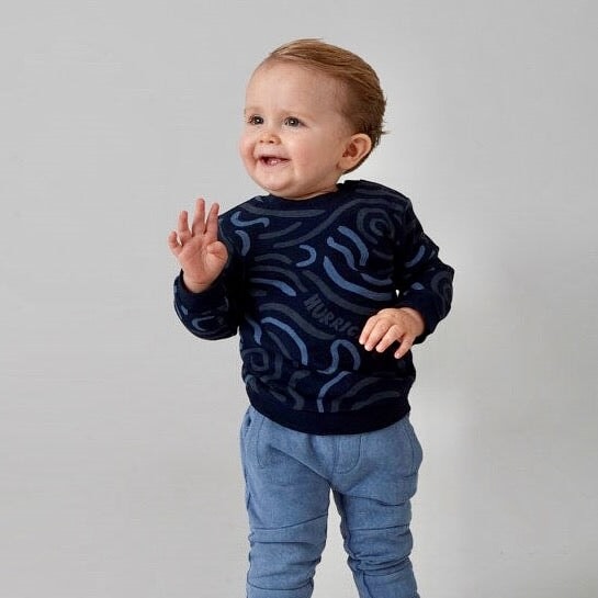 COASTAL COOL - Organic Cotton Terry Hatton Fleece Sweat Top