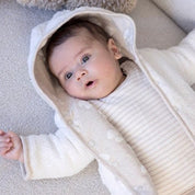 DEAR AUTUMN - Reversible Frottee Knit & Teddy Jacket with Hood