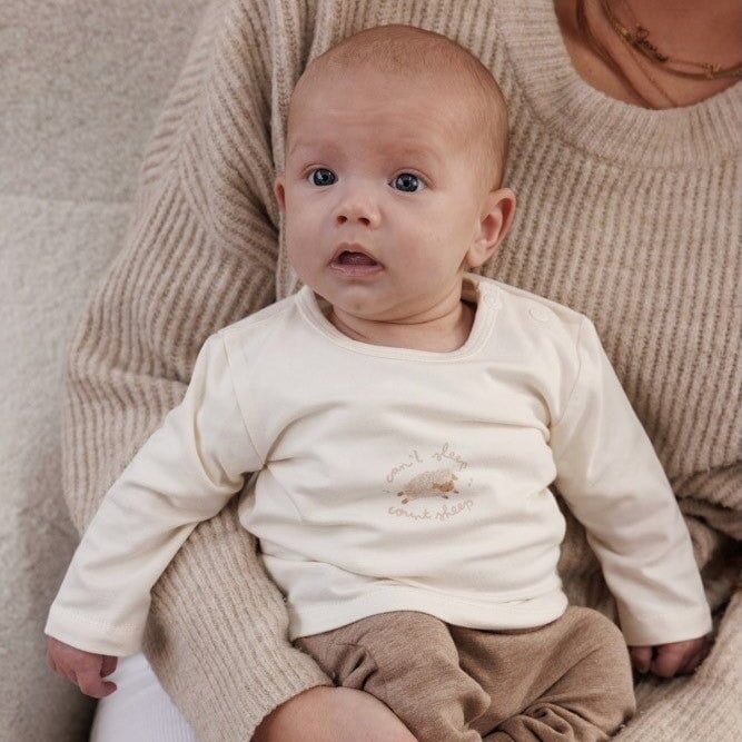 SLEEPY SHEEPY -“…count sheep” Peached Inside Jersey Fashion Top