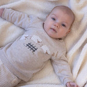 SLEEPY SHEEPY - Fleece Knit "Jumping Sheep" Sweat Top