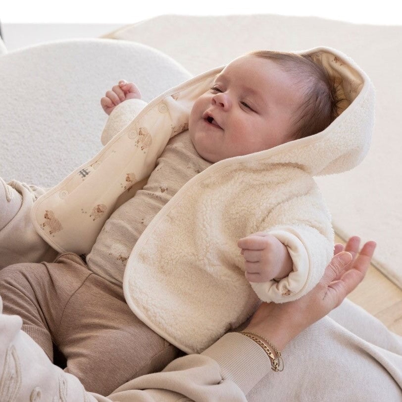 SLEEPY SHEEPY - Keepsake Reversible Teddy Jacket with Hood