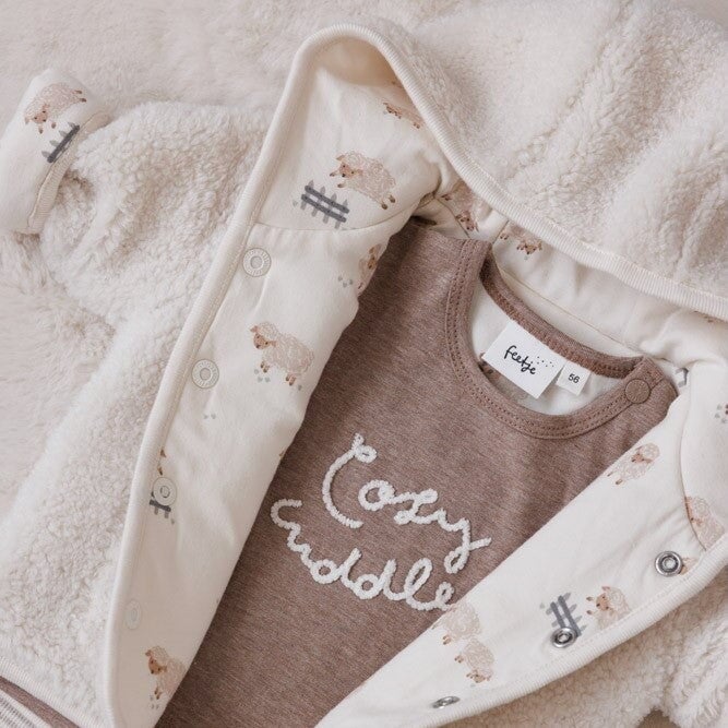 SLEEPY SHEEPY - Keepsake Reversible Teddy Jacket with Hood