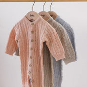 THE KNITS - Classic Keepsake Homespun Style Cable Knit Coverall