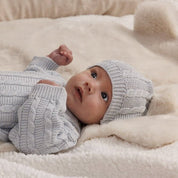 THE KNITS - Homespun Style Cable Knit Bonnet