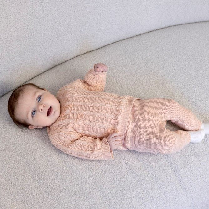 THE KNITS - Homespun Style Cable Knit Sweater