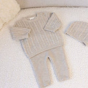 THE KNITS - Homespun Style Cable Knit Sweater