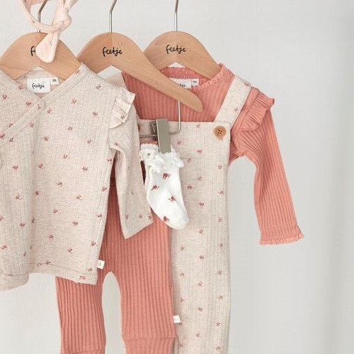 MORNING SUN - 8x2 Rib Baby Keepsake  Overalls