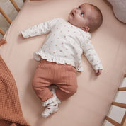 MORNING SUN - 5x5 Rib Ajour Knit Fashion Pants