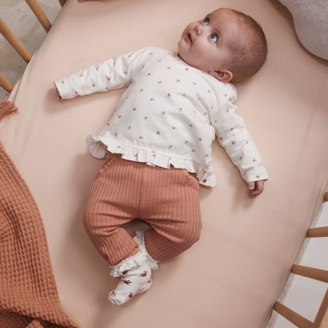 MORNING SUN - 5x5 Rib Ajour Knit Fashion Pants