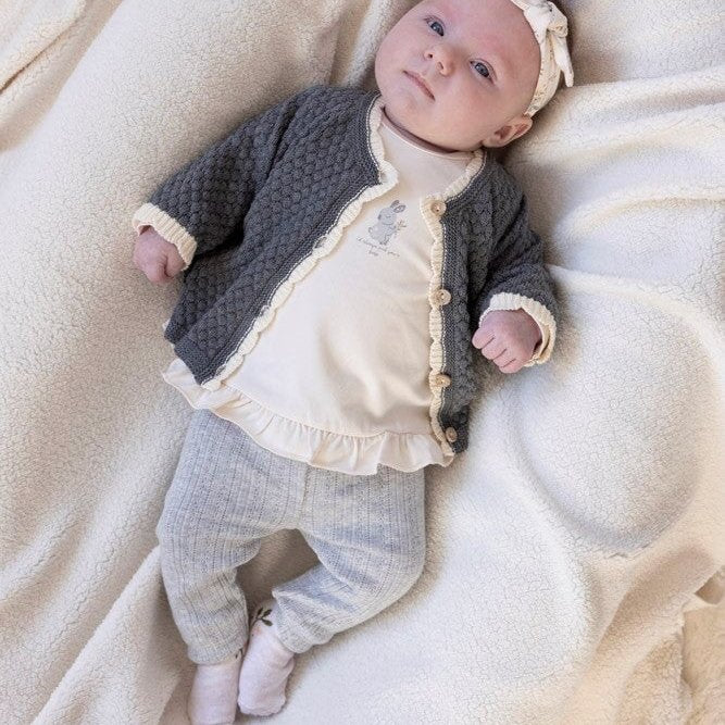 FIELDS OF GREEN - Organic Cotton Rib Ajour Knit Leggings