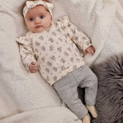 FIELDS OF GREEN - Organic Cotton Rib Ajour Knit Leggings