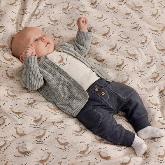 NARWAL - 100% Organic Cotton Classic Cardigan Sweater