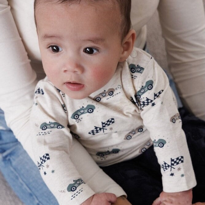 LET'S GO - Peached Inside Allover Collection Print Top