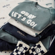 LET'S GO -“okay let’s go!” Signature French Terry Fleece Sweat Top