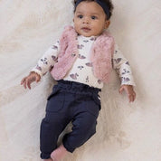 SWAN LAKE - Peached Inside Jersey & Pointelle Lace Fashion Leggings