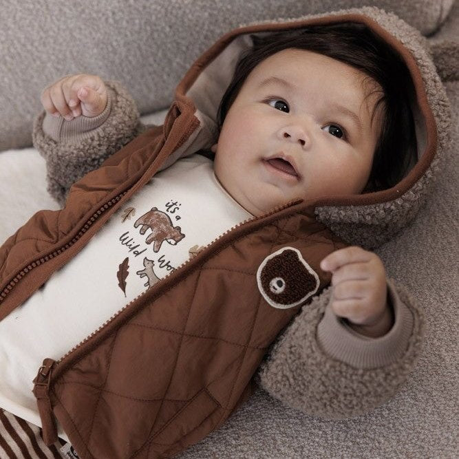 WILD WORLD - Teddy Bouclé  with Quilted Panels Jacket