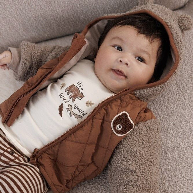 WILD WORLD - Peached Inside Jersey "it's a wold world" Fashion Top