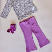BETTER TOGETHER - Organic Cotton Ribbed Flare Fashion Pants