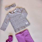BETTER TOGETHER - Organic Cotton Leopard Peached Jersey Fashion Top