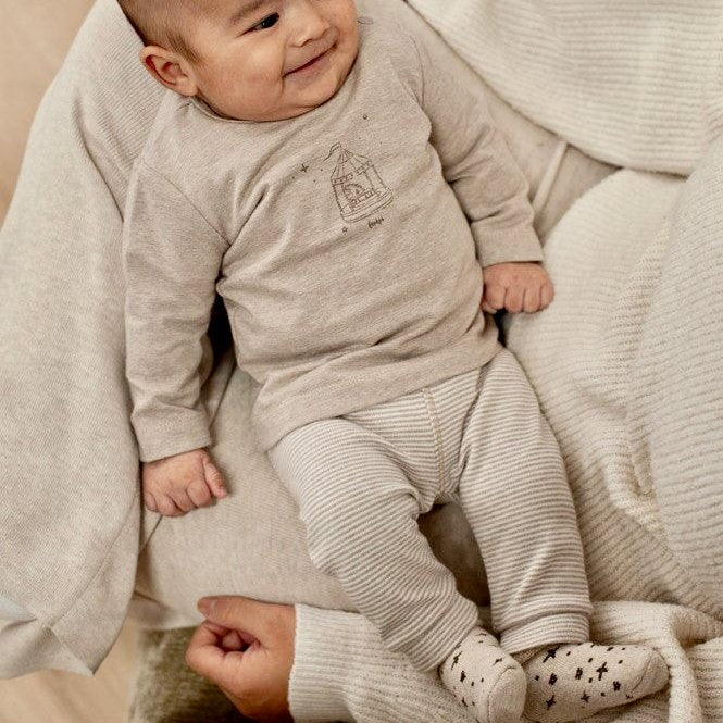 THE CUDDLE COMPANY - Organic Cotton Striped Interlock Fashion Pants