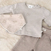 THE CUDDLE COMPANY - Organic Cotton Striped Interlock Long Sleeve Top