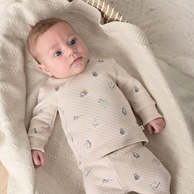 PENGUIN CUDDLES — Organic Cotton Quilted Kimono Fashion Top
