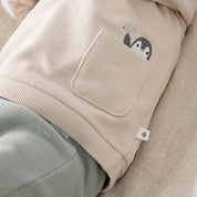 PENGUIN CUDDLES — Organic Cotton French Terry Fashion Sweat Top