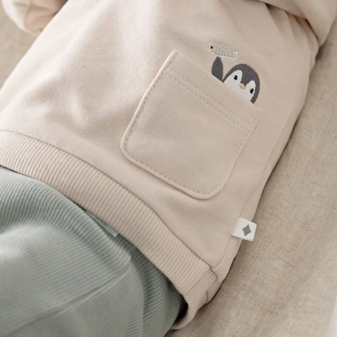 PENGUIN CUDDLES — Organic Cotton French Terry Fashion Sweat Top