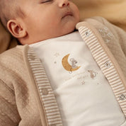 OVER THE MOON FOR YOU - Organic Cotton Crescent Moon Rib Jersey Fashion Top